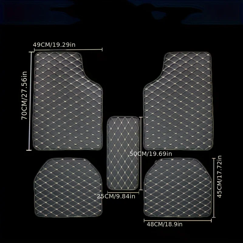 Set Karpet Mobil Universal 5 B - Car Floor Mats Universal Waterproof Leather ulasan dan harga