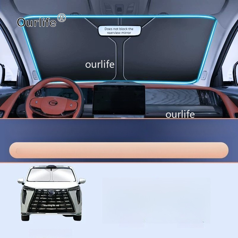Untuk GAC Trumpchi M8 2026 202 - Car Sunshade Windshield Umbrella Foldable ulasan dan harga
