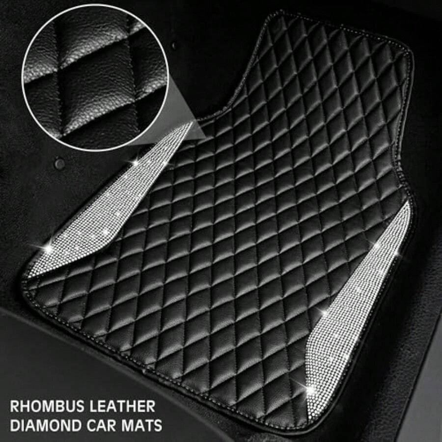 Karpet Mobil Kulit Berlian Ber - Car Floor Mats Universal Waterproof Leather ulasan dan harga