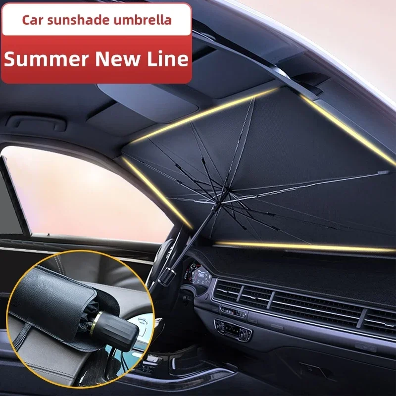 Payung pelindung matahari mobi - Car Sunshade Windshield Umbrella Foldable ulasan dan harga