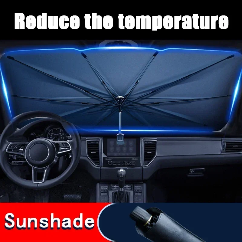 Payung Mobil Penutup Kaca Depa - Car Sunshade Windshield Umbrella Foldable ulasan dan harga