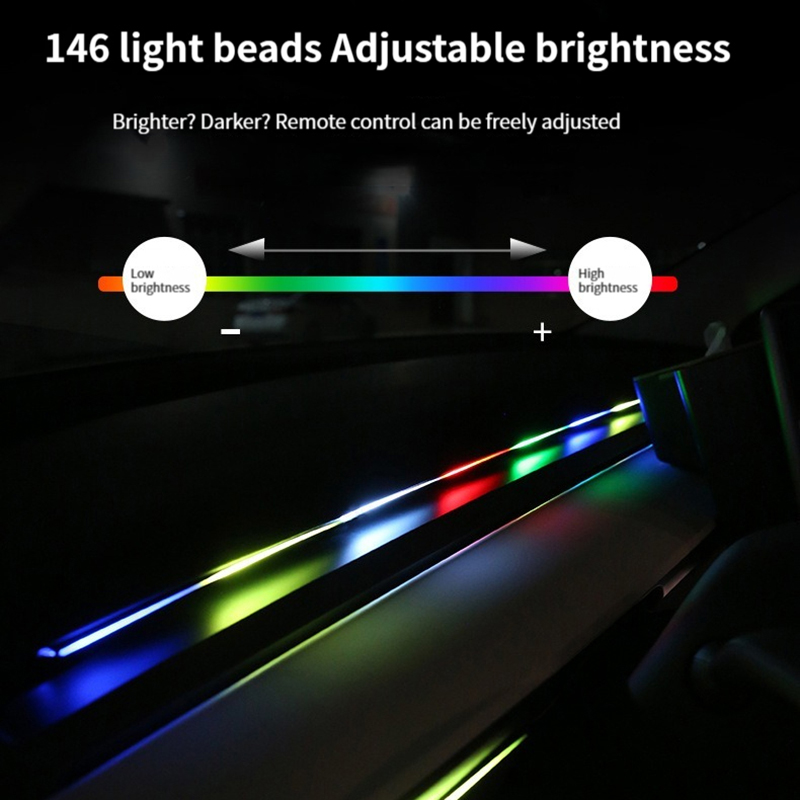 LED mobil, lampu suasana 64 wa - Led Ambient Interior Car Lights App Control ulasan dan harga