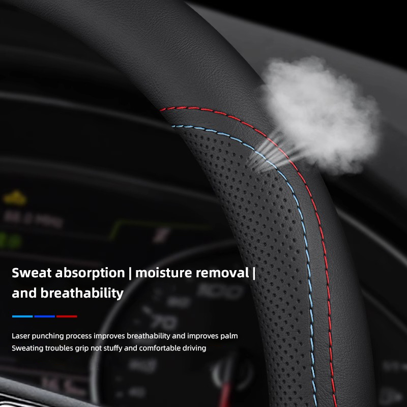1Pcs Sarung Setir Mobil Kulit  - Car Steering Wheel Cover Anti Slip Breathable ulasan dan harga