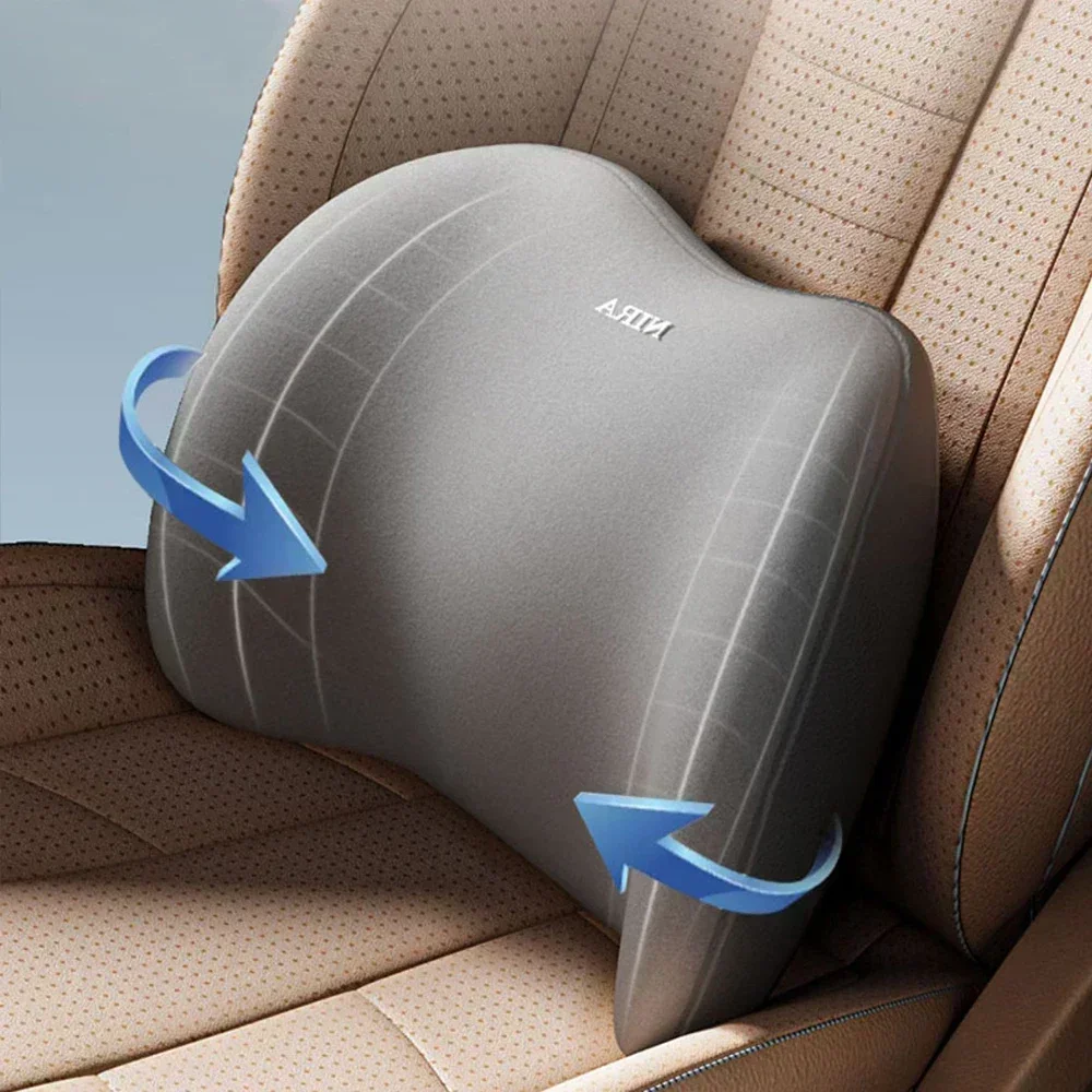 Aksesoris Bantalan Leher Belak - Memory Foam Car Neck Pillow Lumbar Support ulasan dan harga